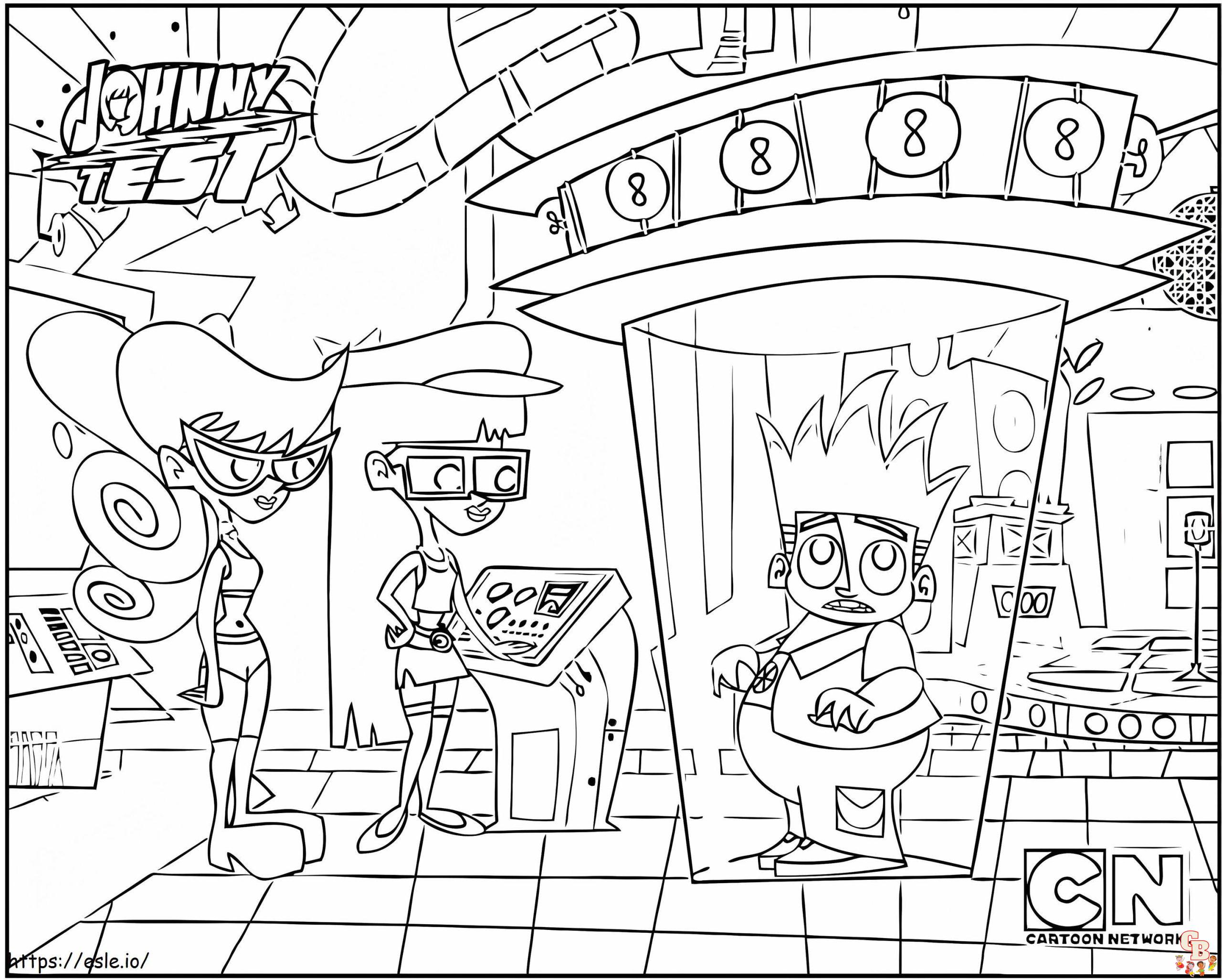 Coloriage Johnny Test