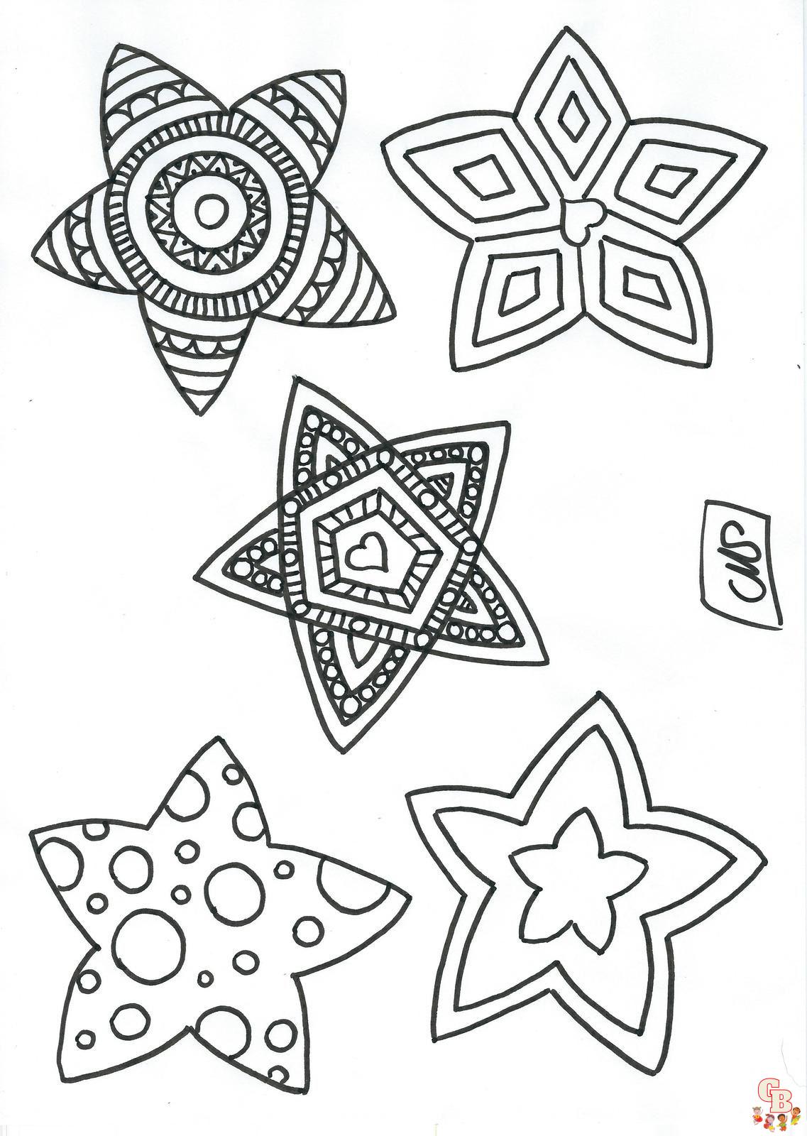 Coloriage LEtoIle De Noel