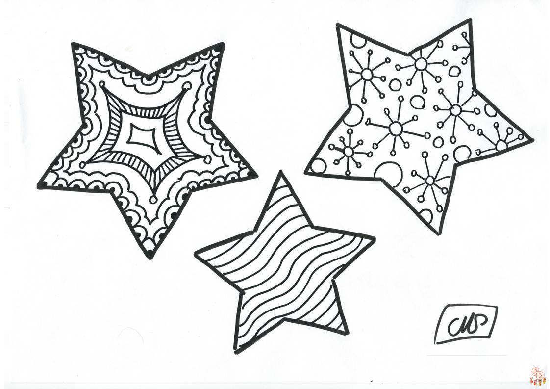 Coloriage LEtoIle De Noel