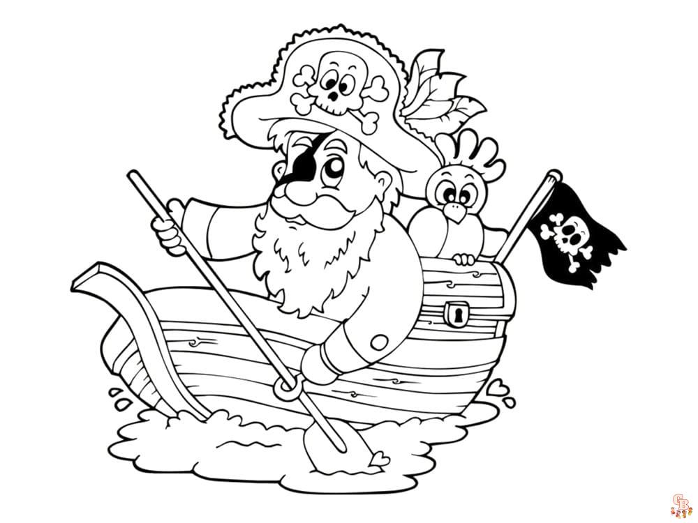 Coloriage La famille pirate