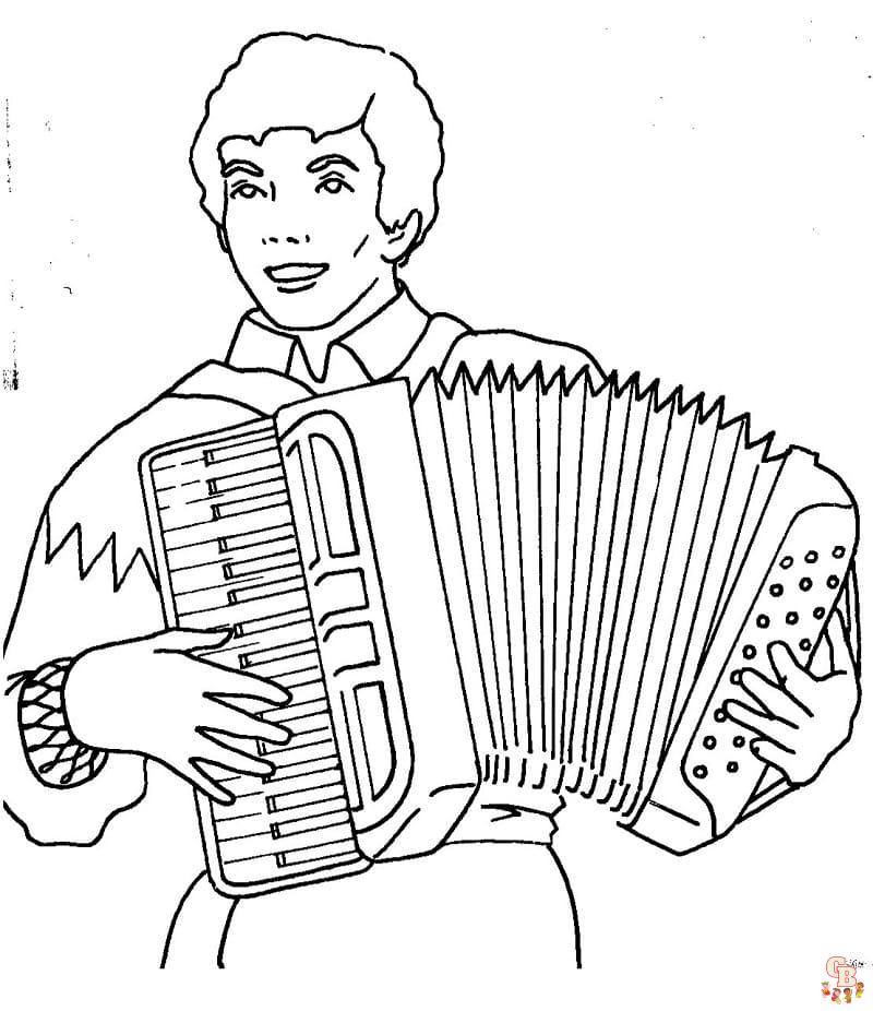 Coloriage Laccordeon