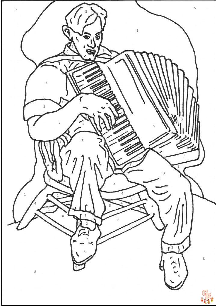 Coloriage Laccordeon