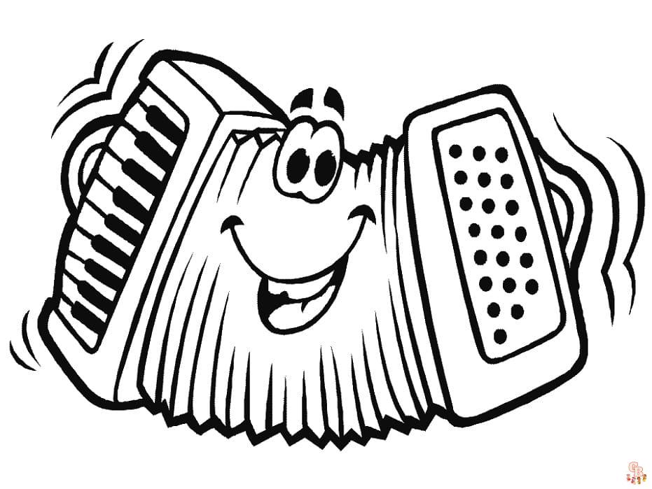 Coloriage Laccordeon