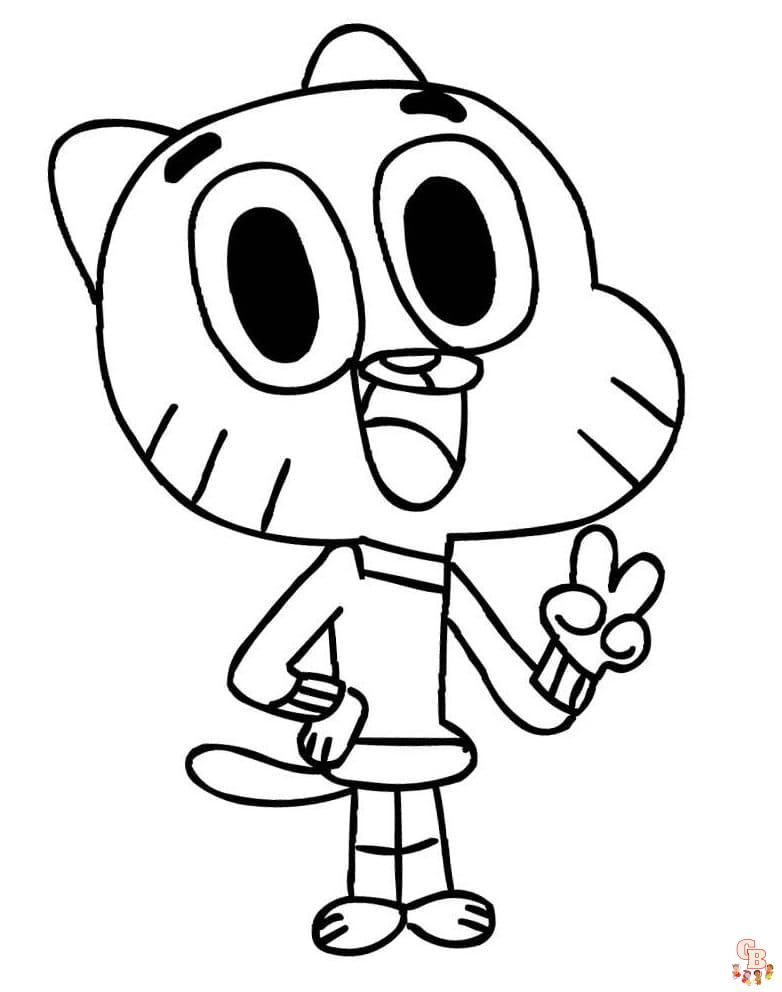 Coloriage Le Monde Incroyable de Gumball