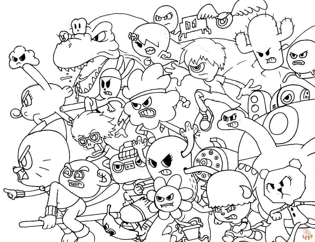 Coloriage Le Monde Incroyable de Gumball