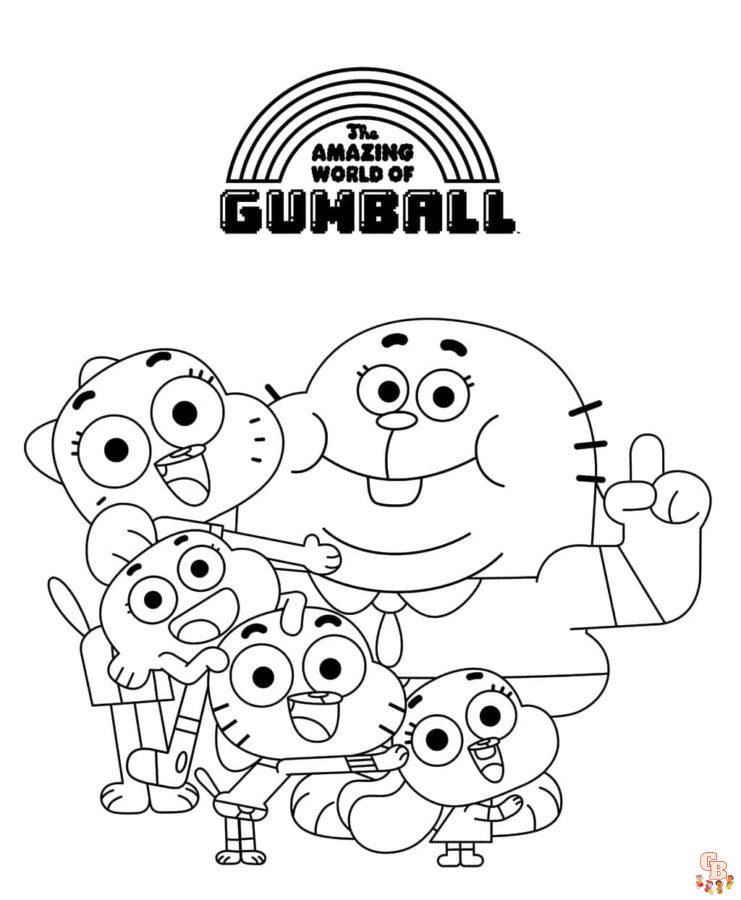 Coloriage Le Monde Incroyable de Gumball