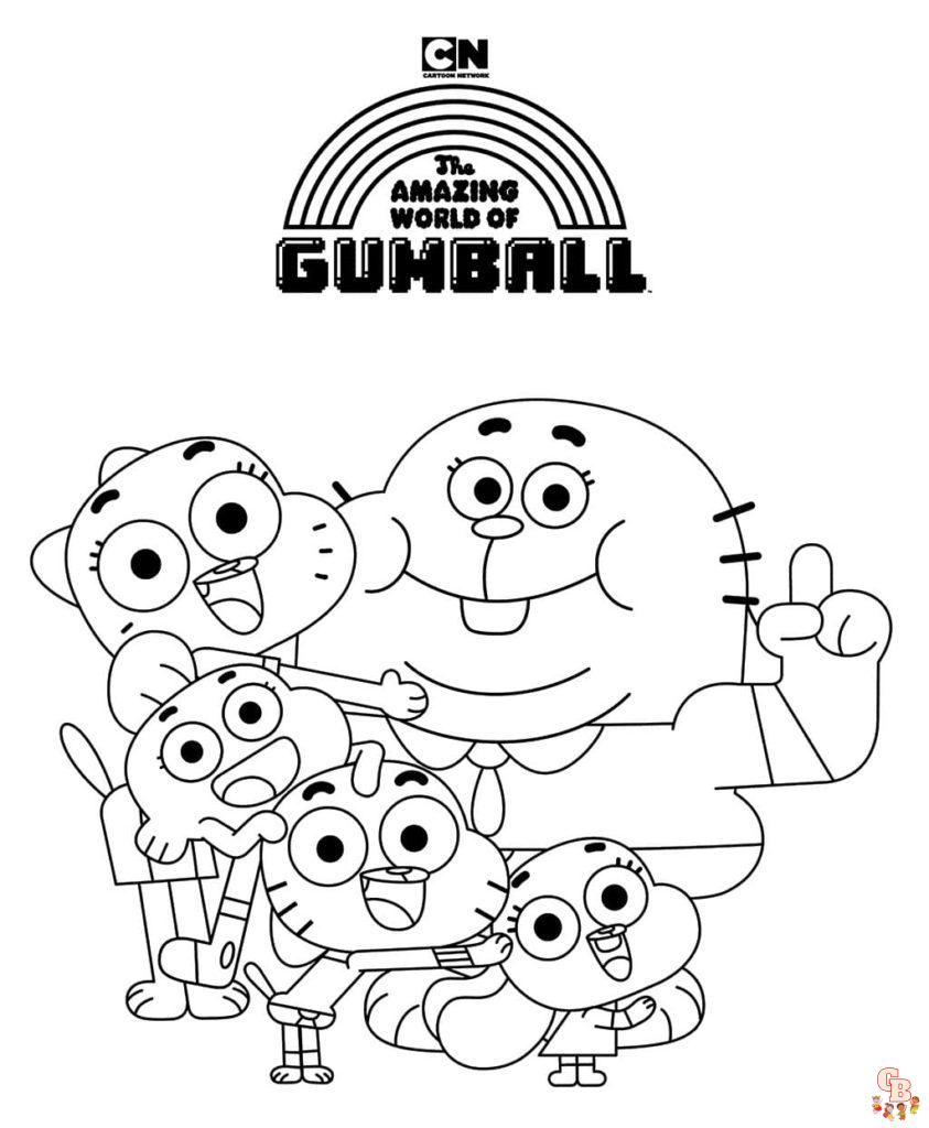 Coloriage Le Monde Incroyable de Gumball