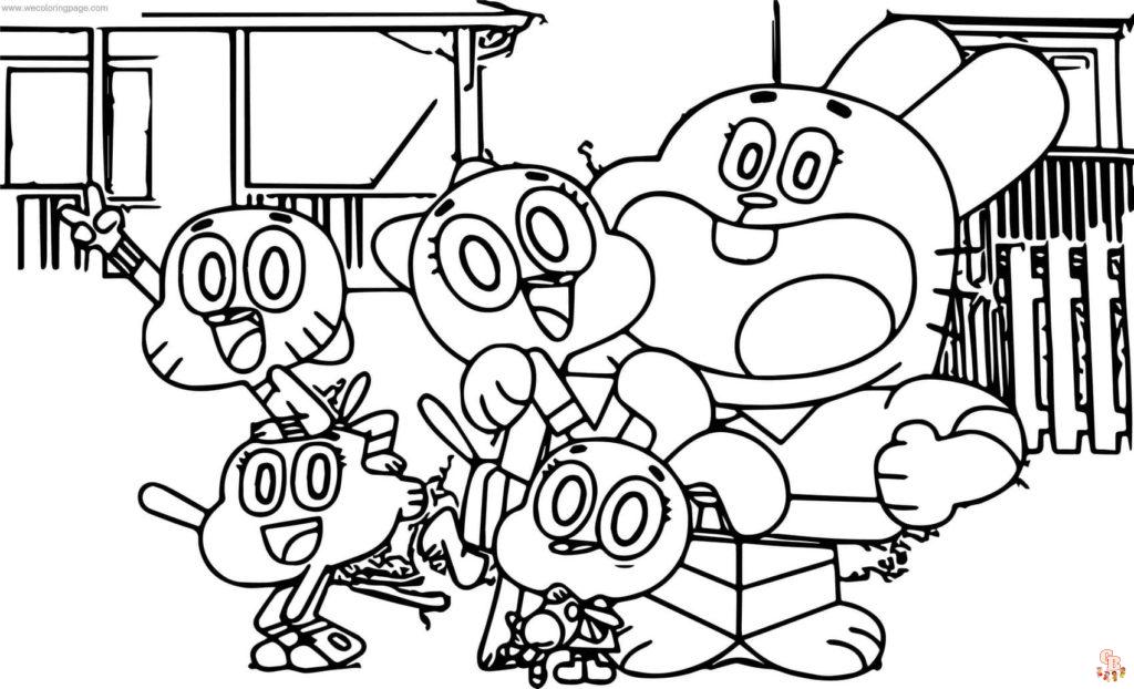 Coloriage Le Monde Incroyable de Gumball