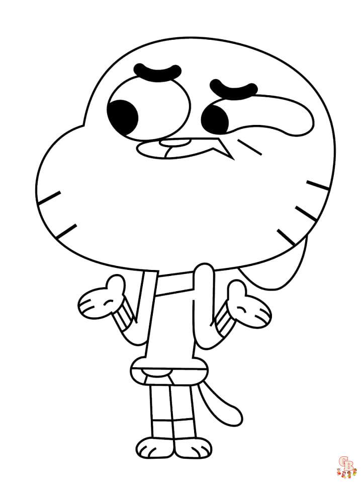 Coloriage Le Monde Incroyable de Gumball