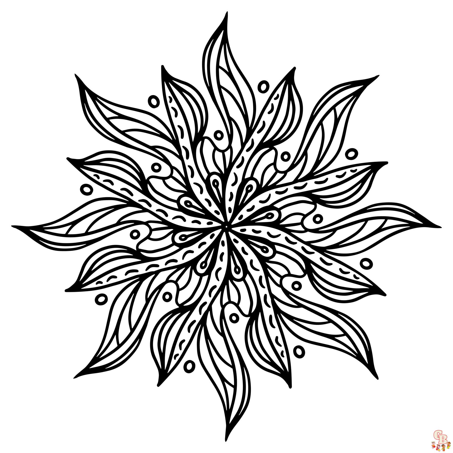 Coloriage Le mandala est un dessin inscrit dans un cercle