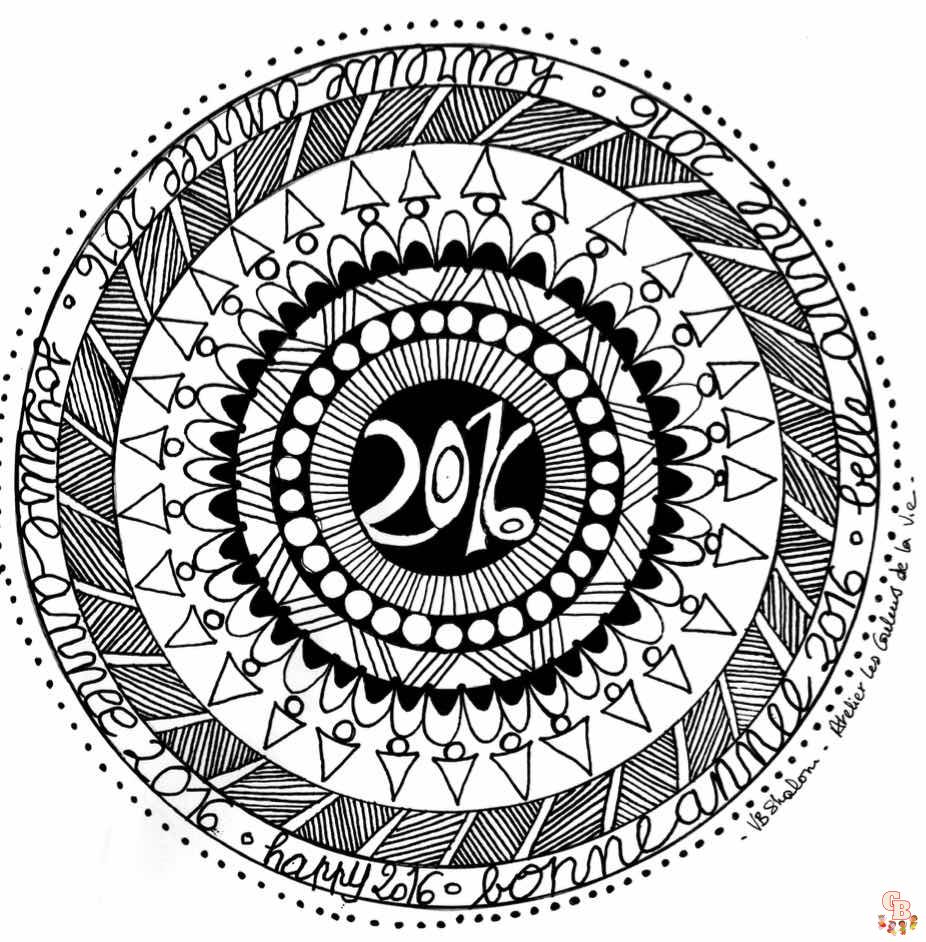 Coloriage Le mandala est un dessin inscrit dans un cercle