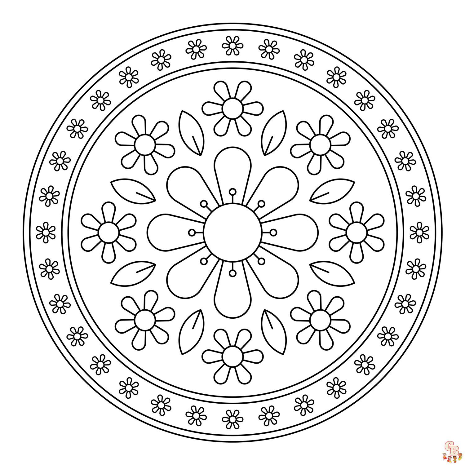 Coloriage Le mandala est un dessin inscrit dans un cercle