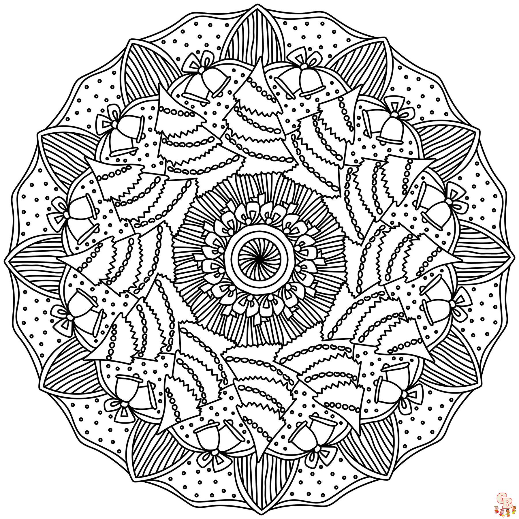 Coloriage Le mandala est un dessin inscrit dans un cercle