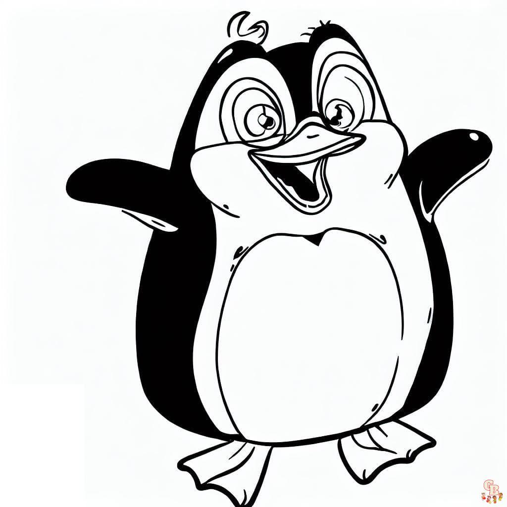 Coloriage Les Pingouins de Madagascar