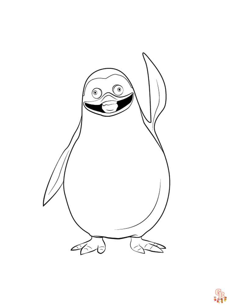 Coloriage Les Pingouins de Madagascar