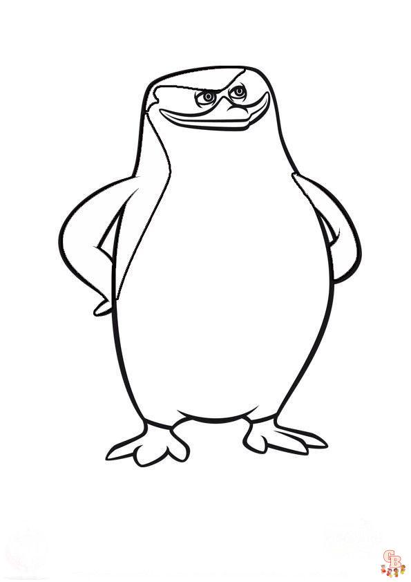 Coloriage Les Pingouins de Madagascar