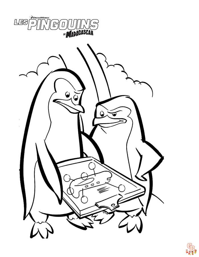 Coloriage Les Pingouins de Madagascar