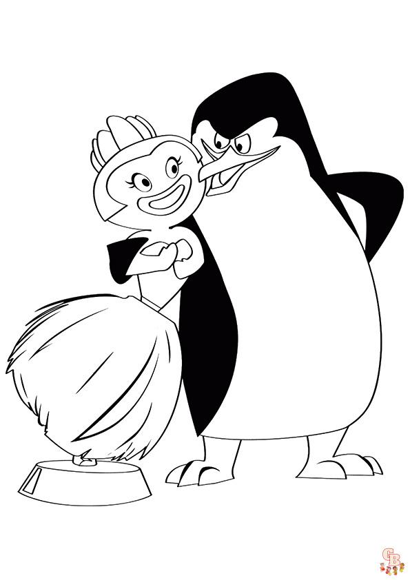 Coloriage Les Pingouins de Madagascar