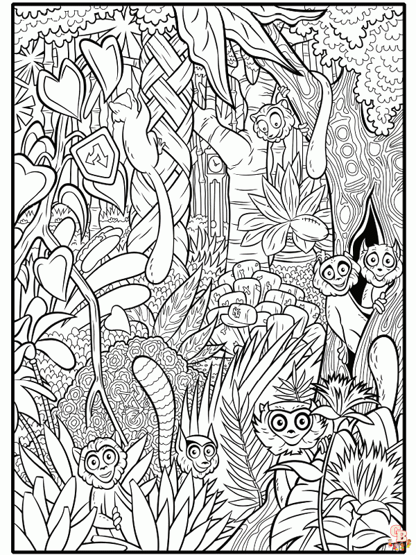 Coloriage Les copains de la foret