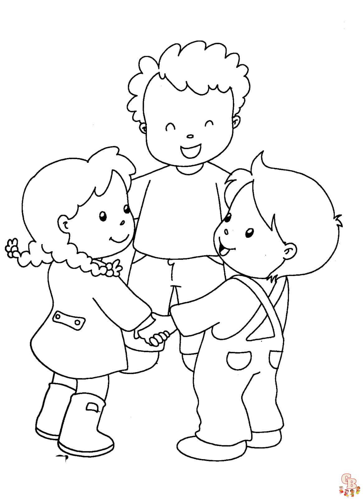 Coloriage Les petits amis