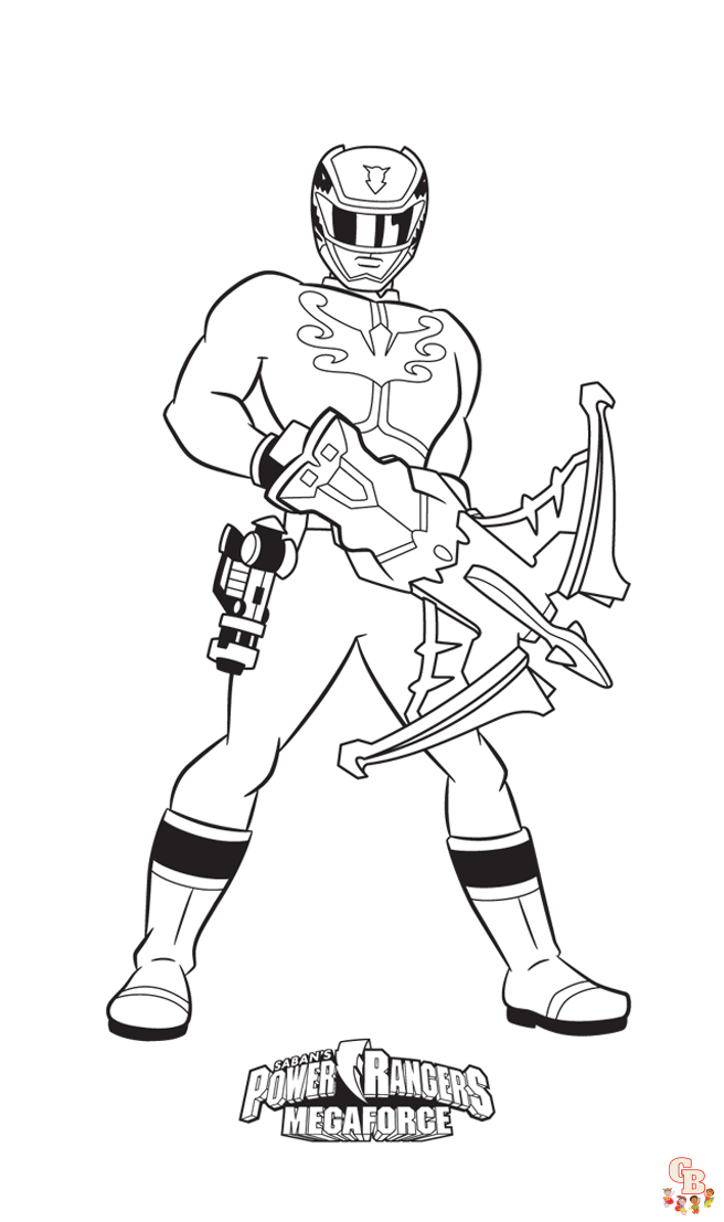 Coloriage Logo Power Rangers Super Megaforce