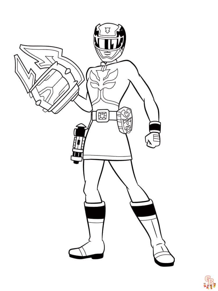 Coloriage Logo Power Rangers Super Megaforce