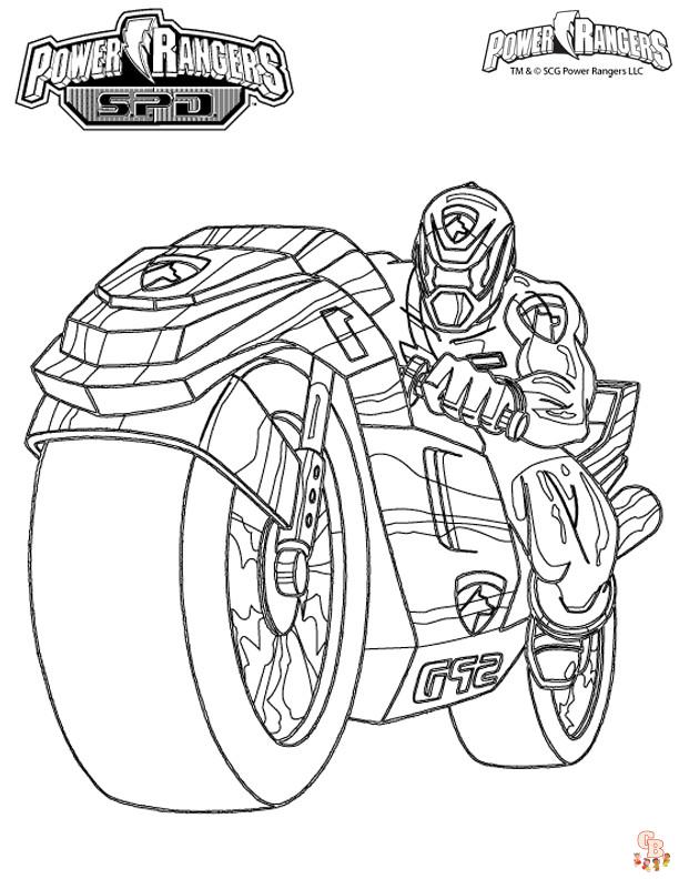 Coloriage Logo Power Rangers Super Megaforce