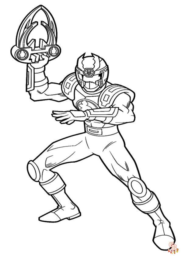 Coloriage Logo Power Rangers Super Megaforce