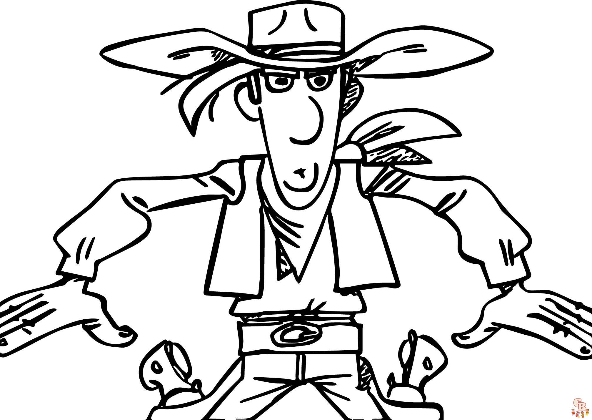 Coloriage Lucky Luke