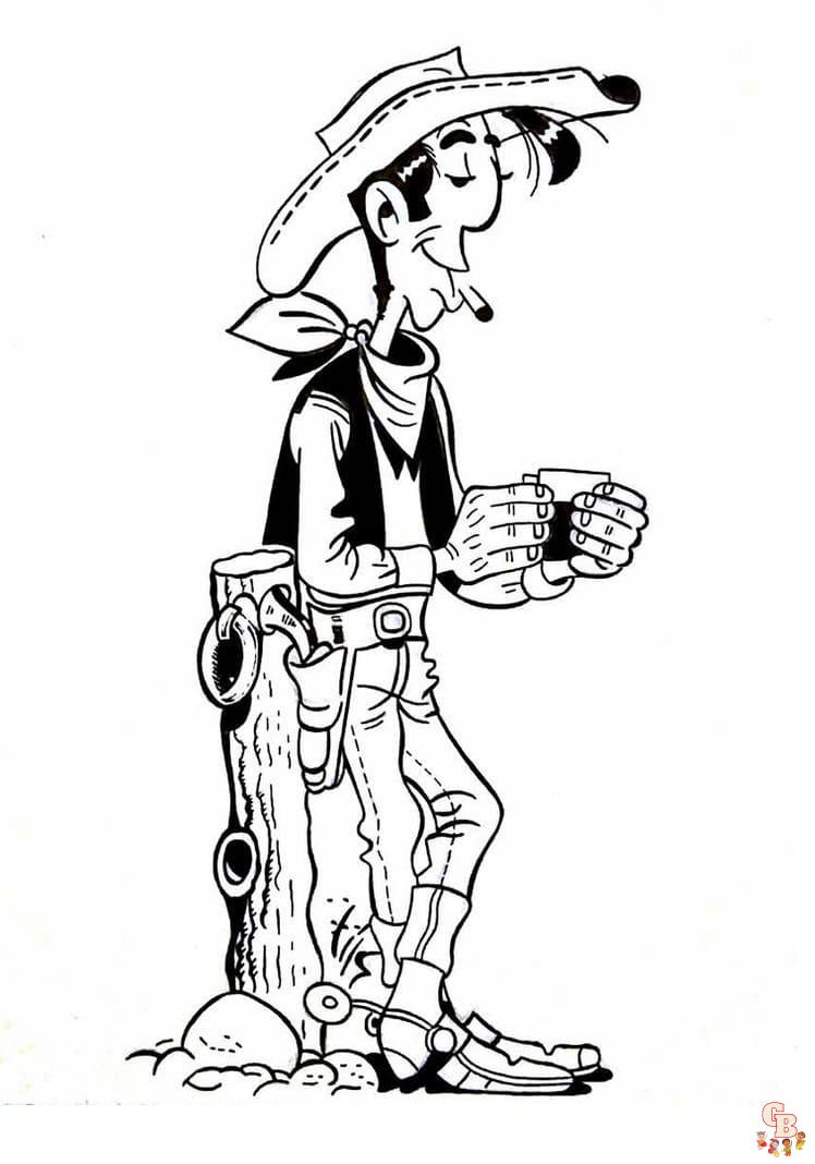 Coloriage Lucky Luke