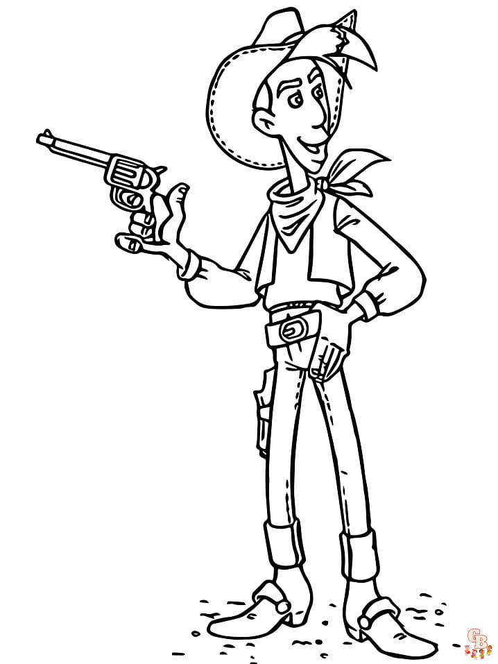 Coloriage Lucky Luke