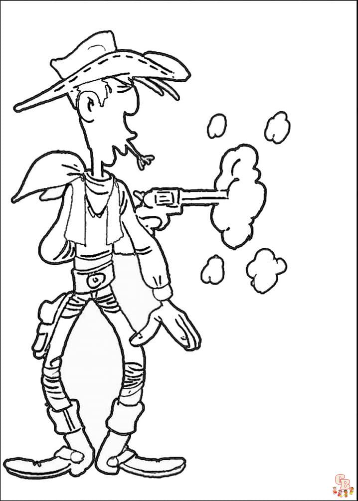 Coloriage Lucky Luke