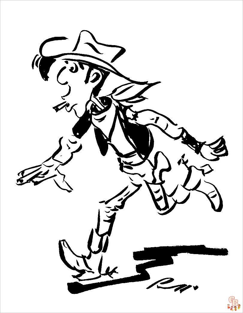 Coloriage Lucky Luke