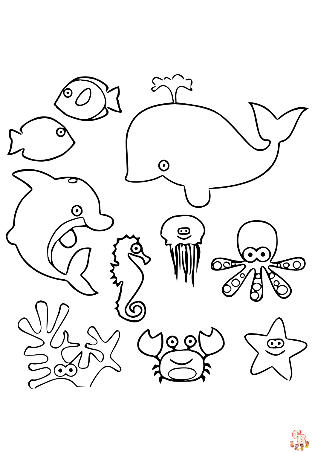 Coloriage Mammiferes marins