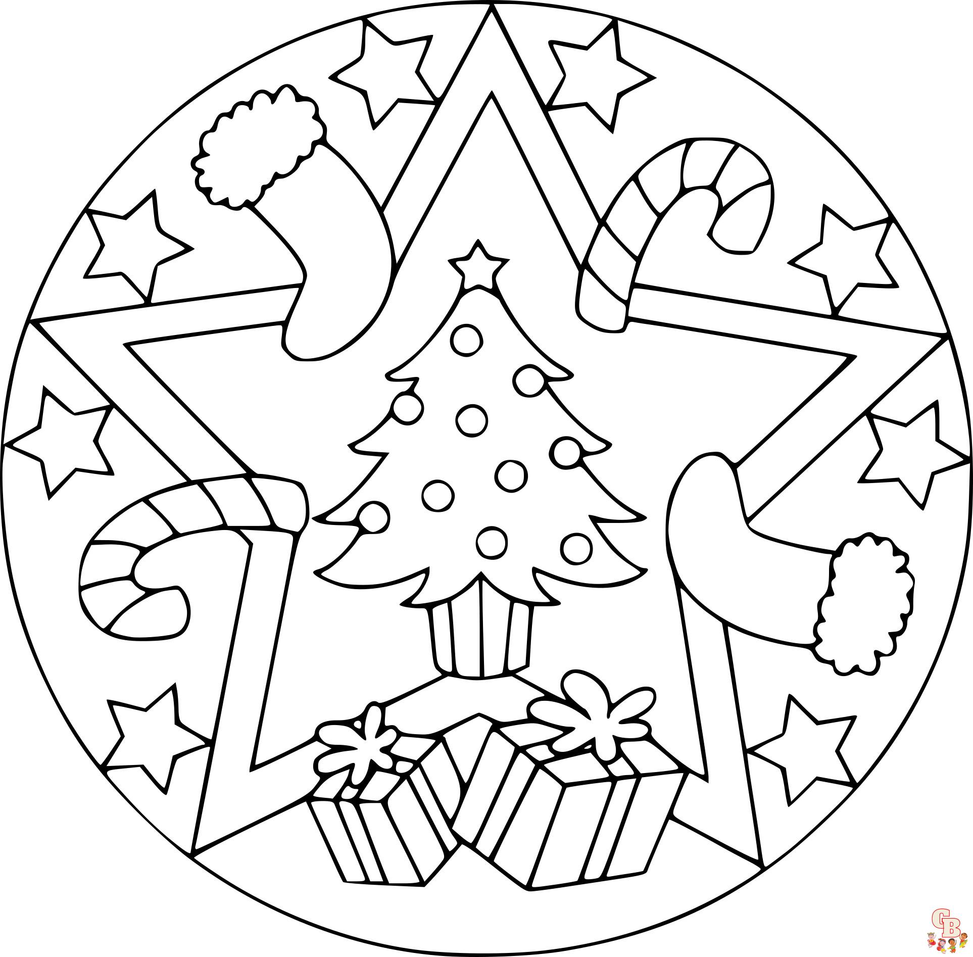 Coloriage Mandala Noel