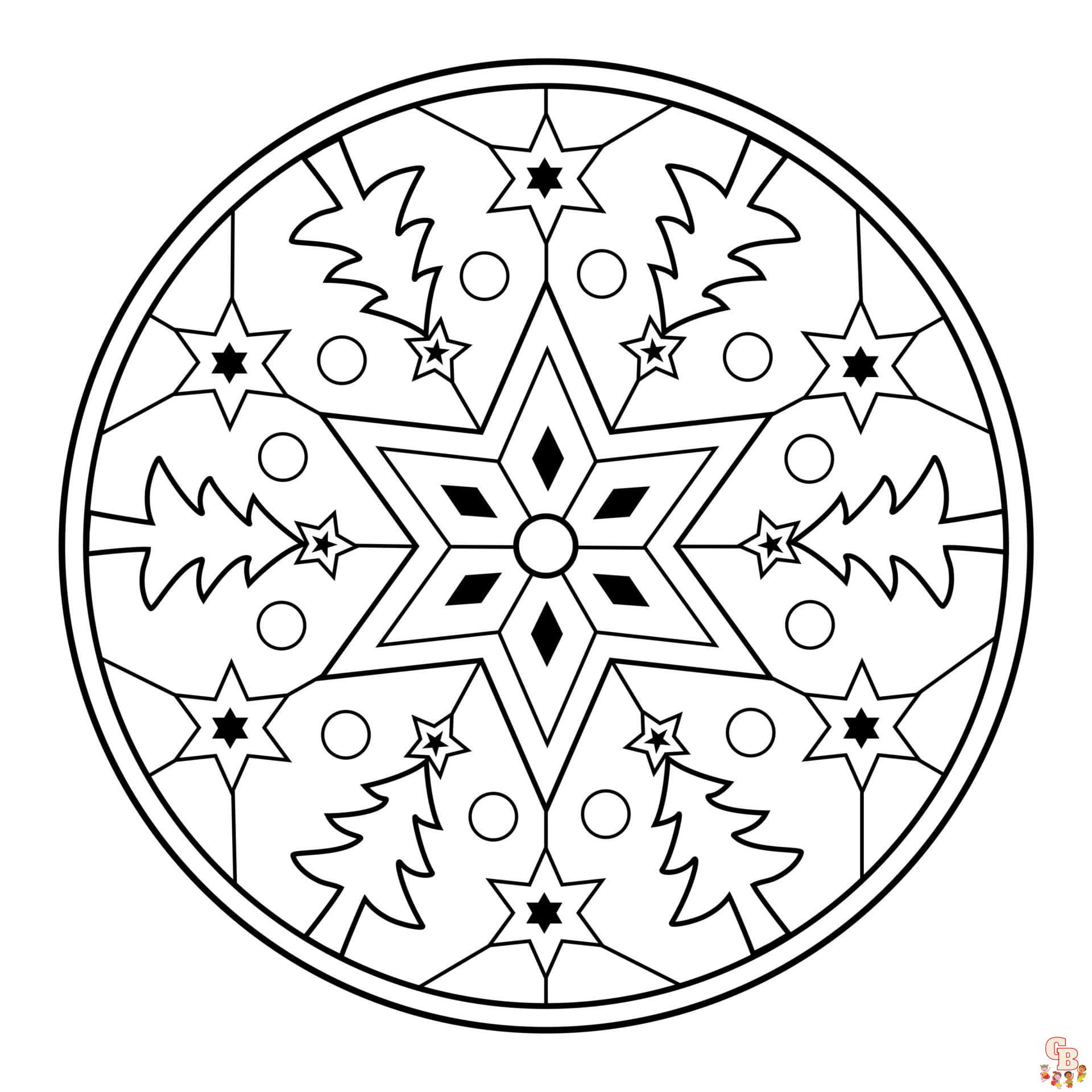 Coloriage Mandala Noel