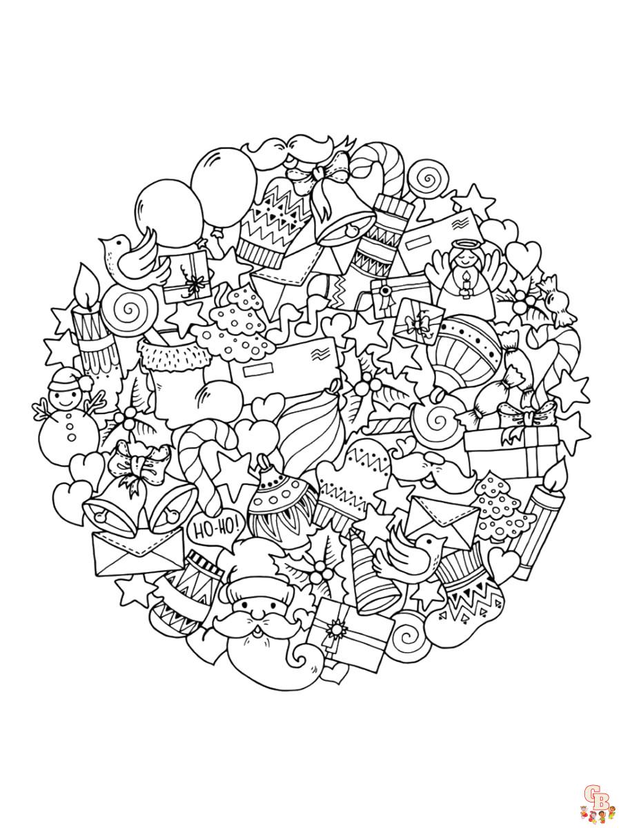 Coloriage Mandala Noel