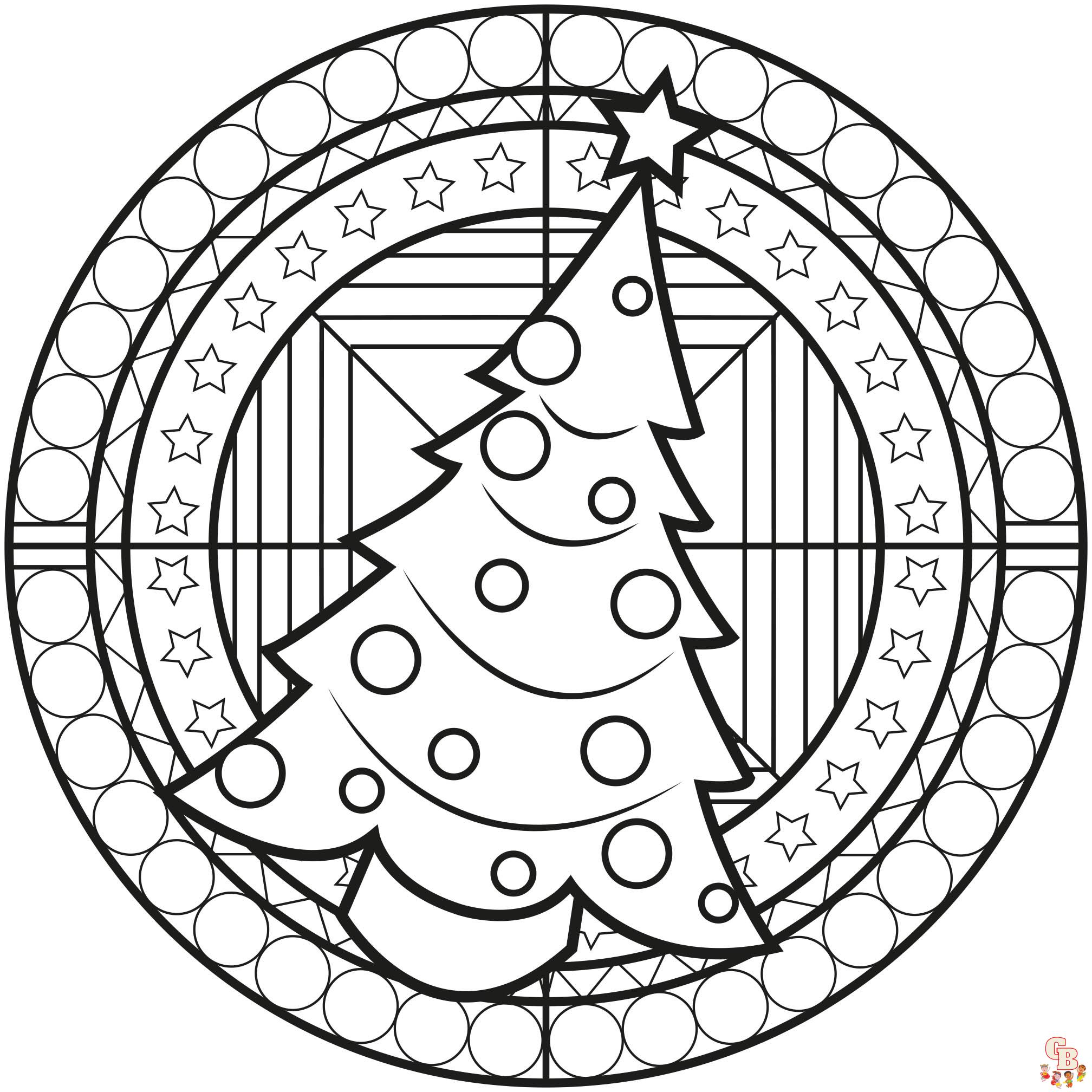 Coloriage Mandala Noel