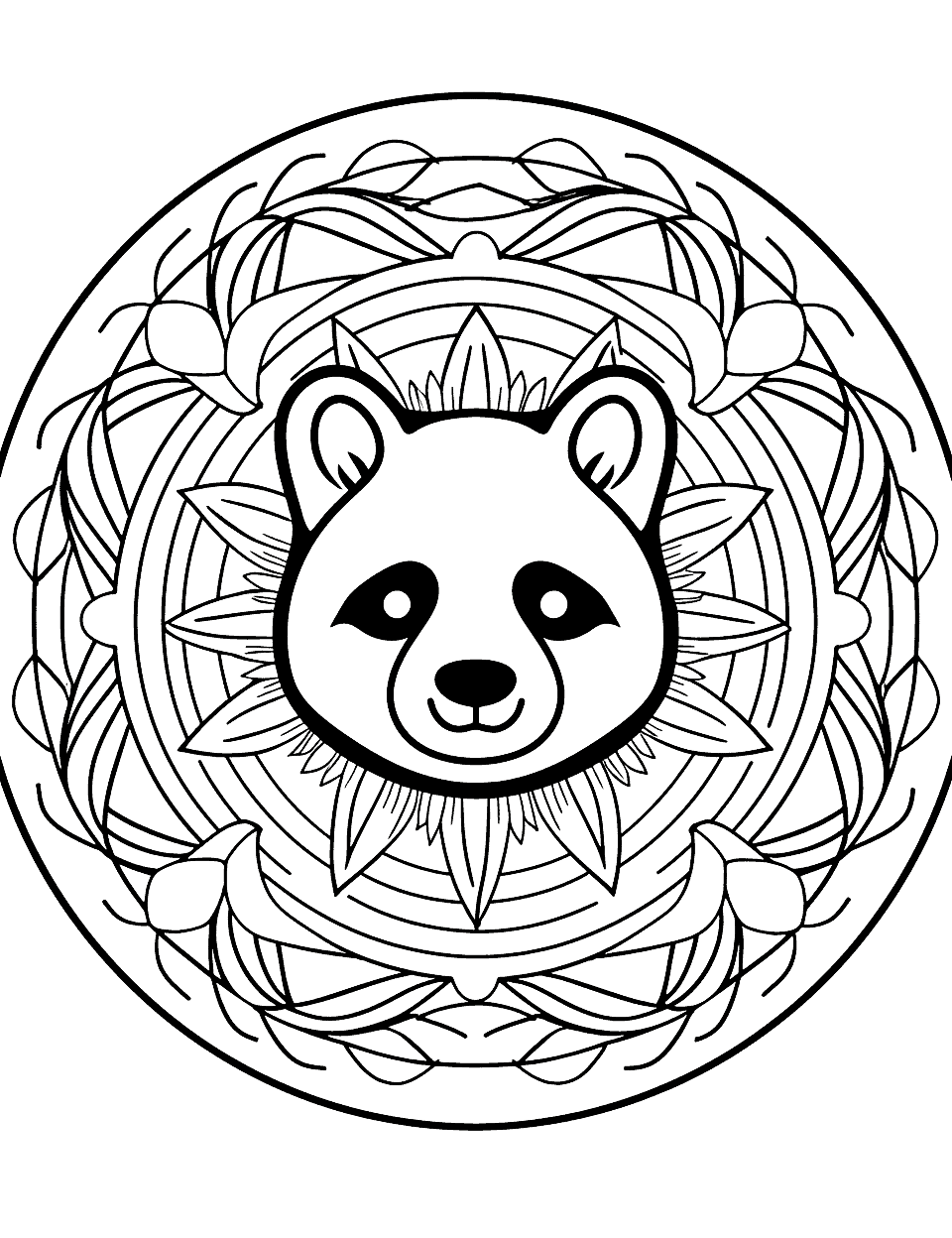 Coloriage Mandala Pandy