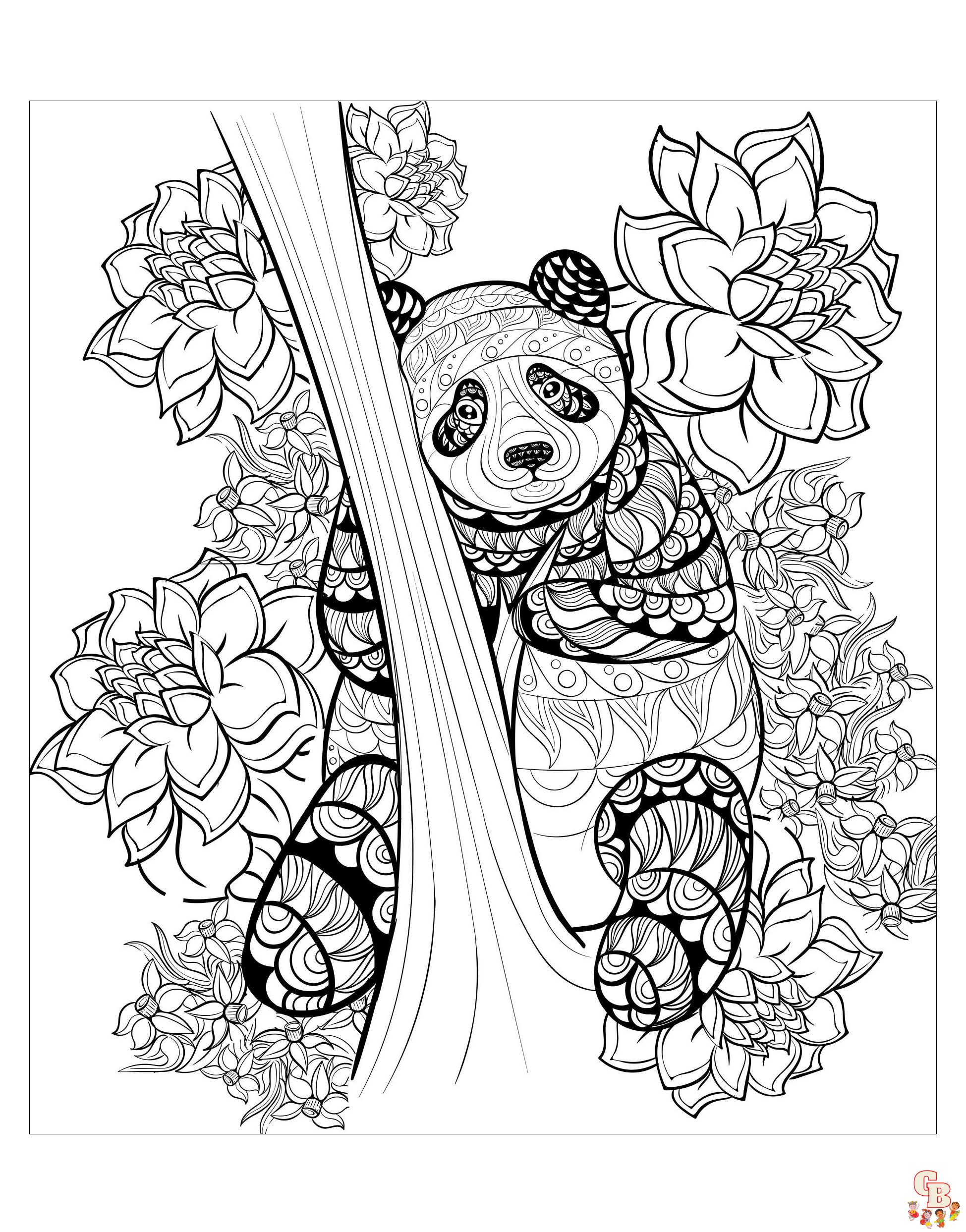 Coloriage Mandala Pandy