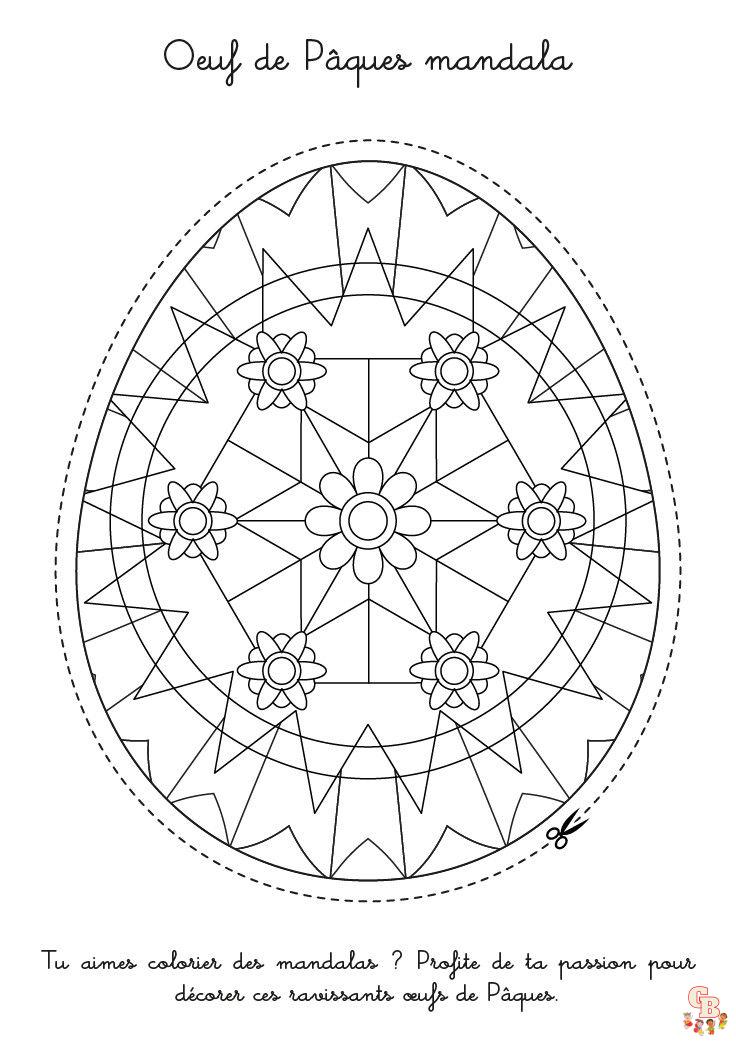 Coloriage Mandala Paques