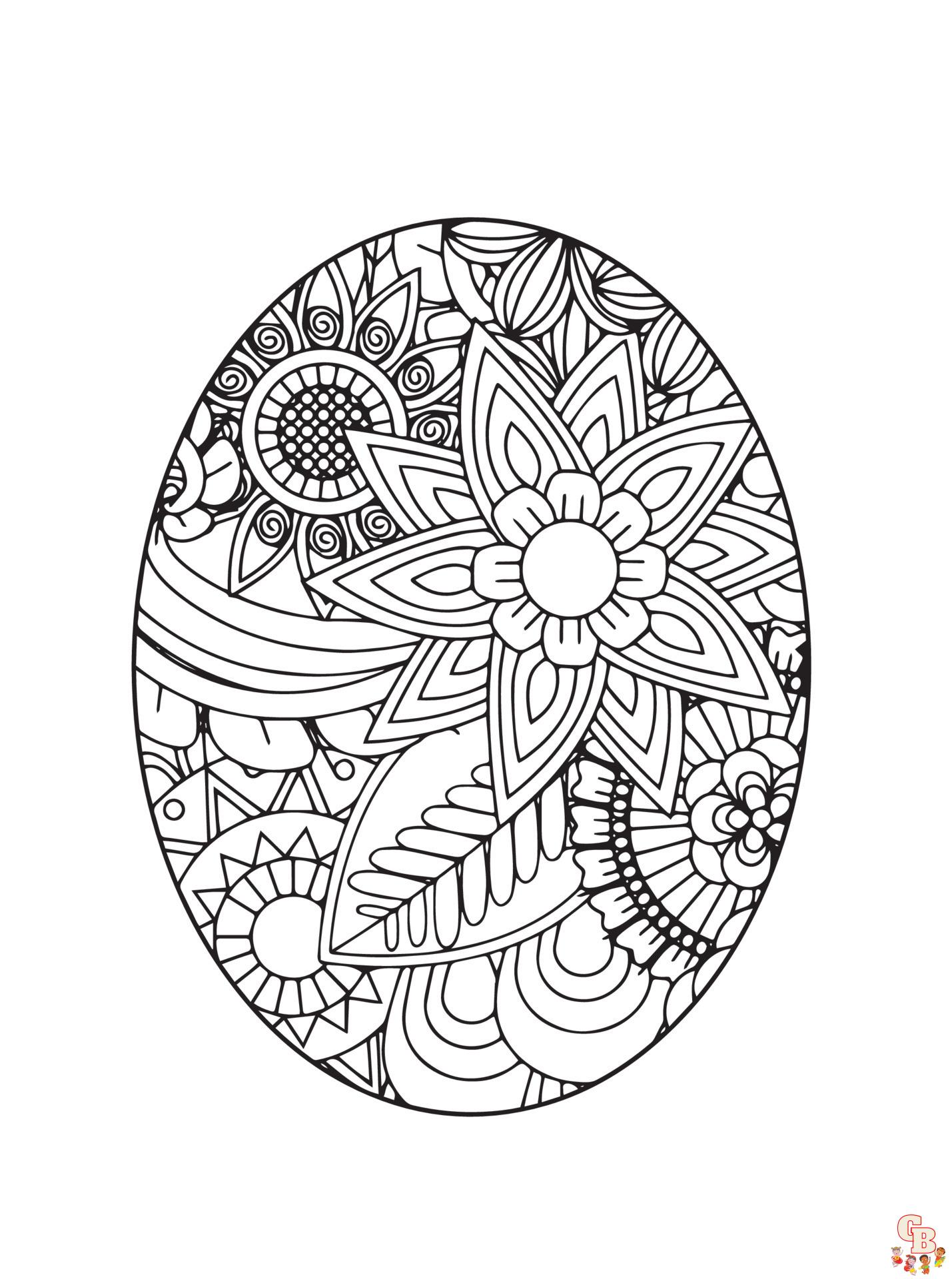 Coloriage Mandala Paques