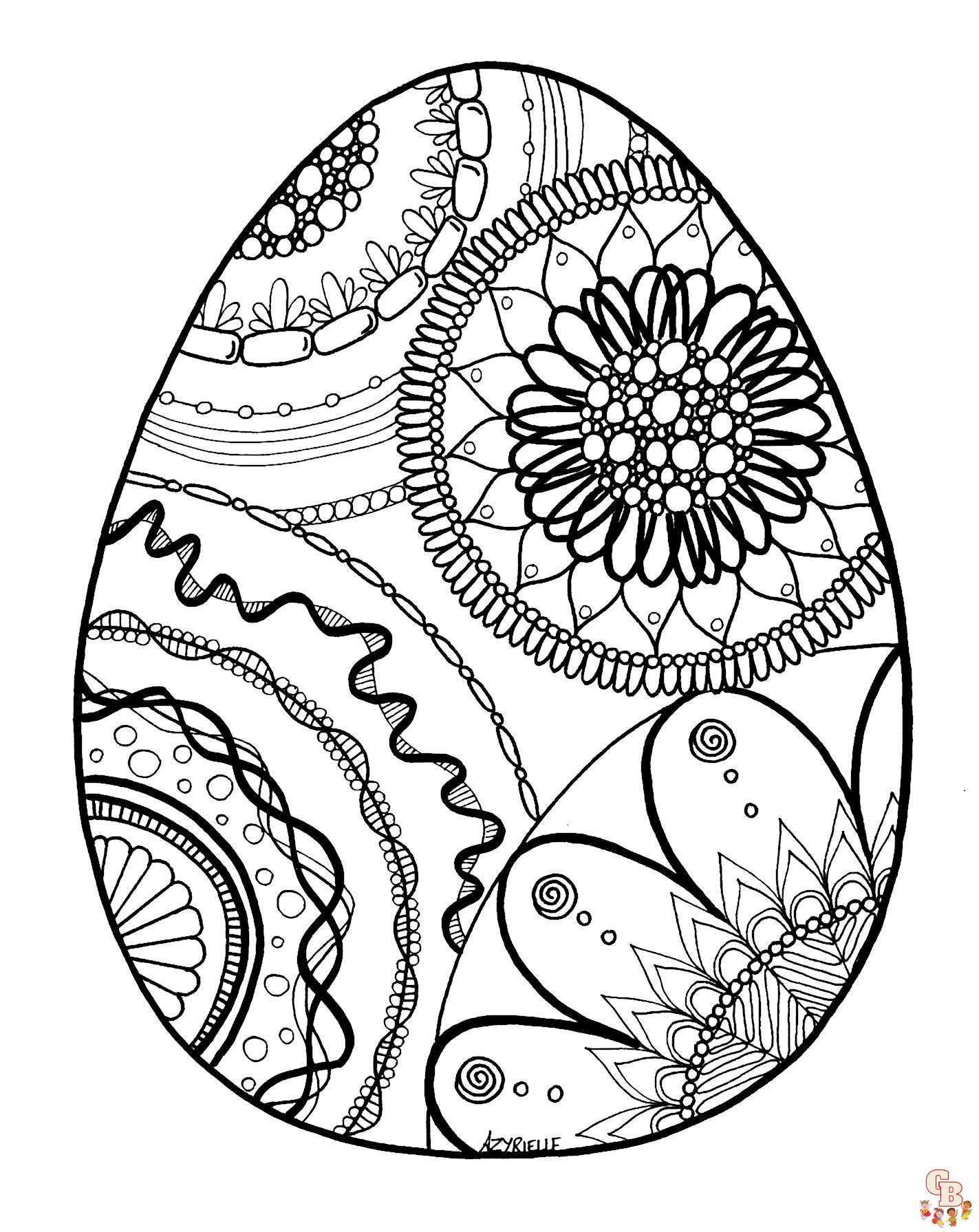 Coloriage Mandala Paques