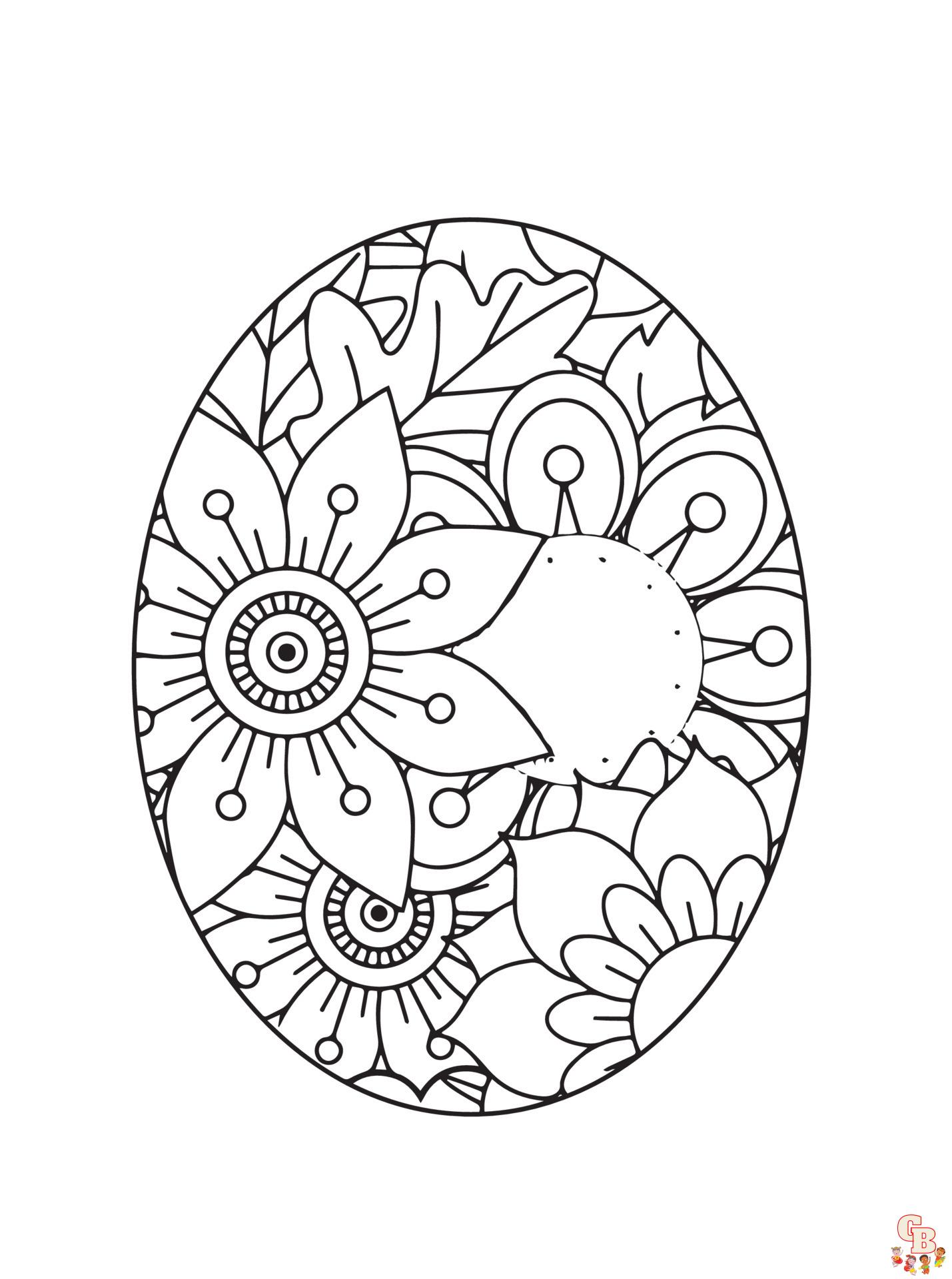 Coloriage Mandala Paques