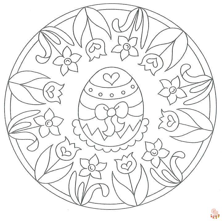 Coloriage Mandala Paques