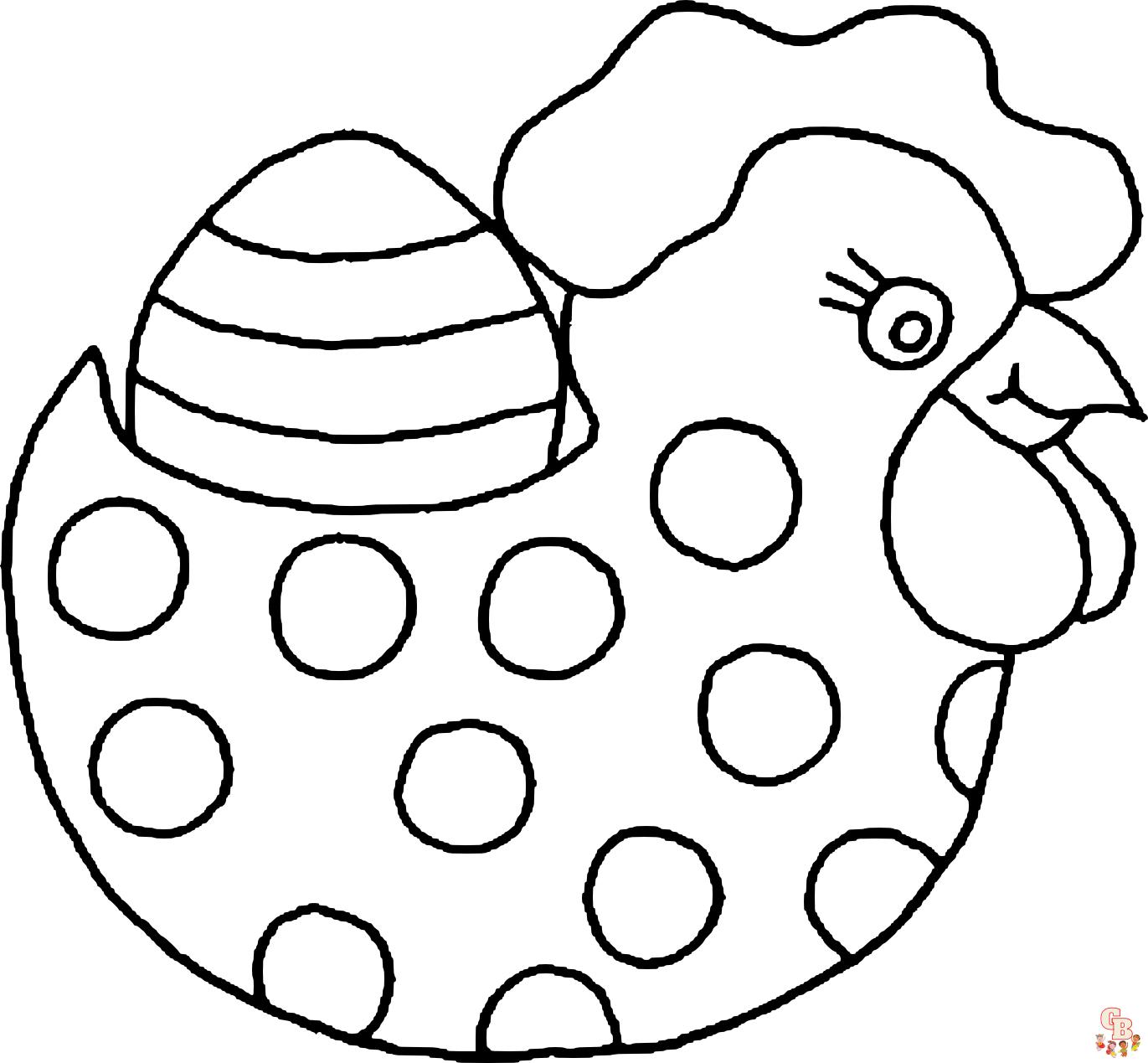 Coloriage Mandala Poule de Paques