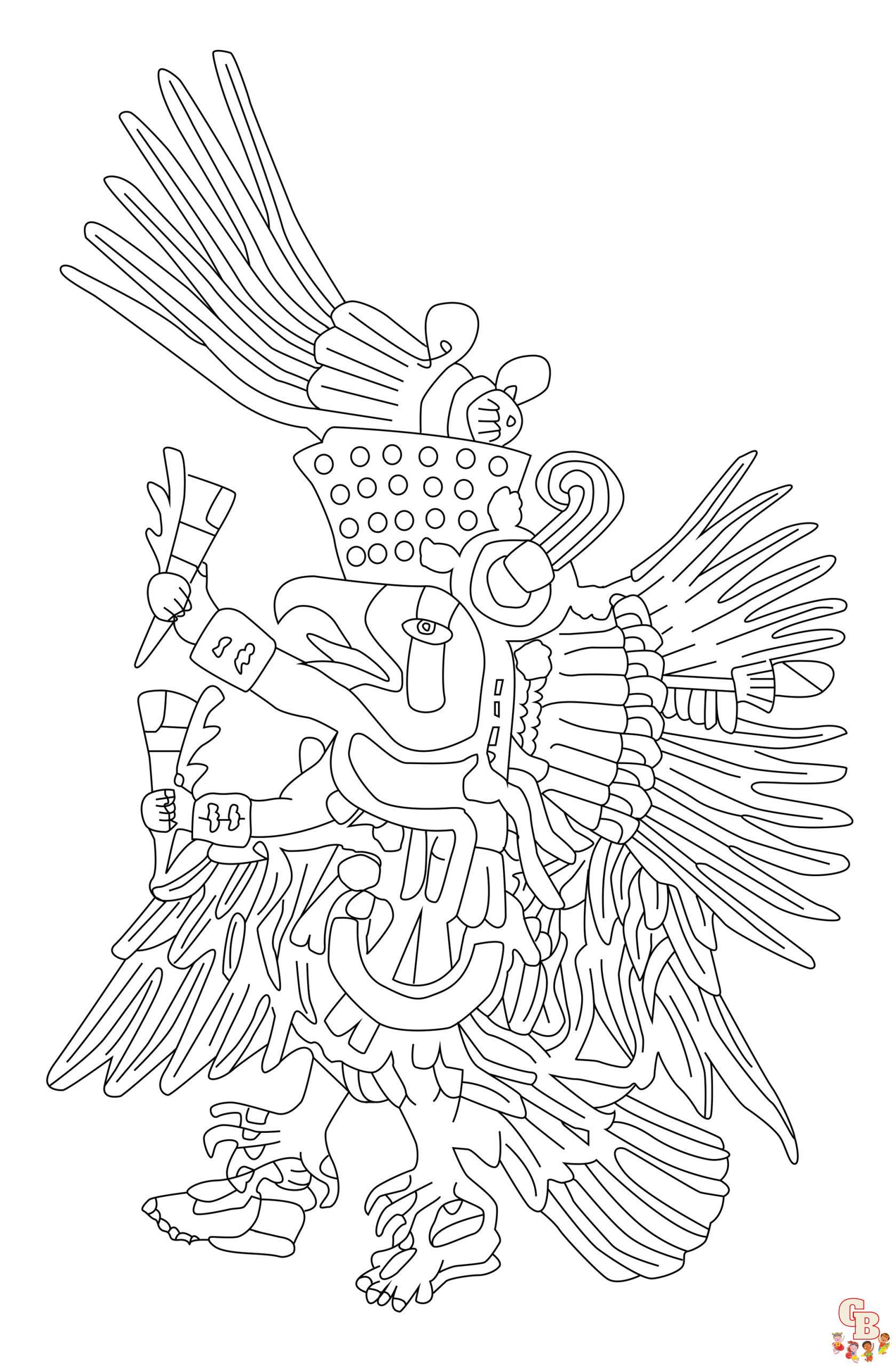 Coloriage Mandala azteque