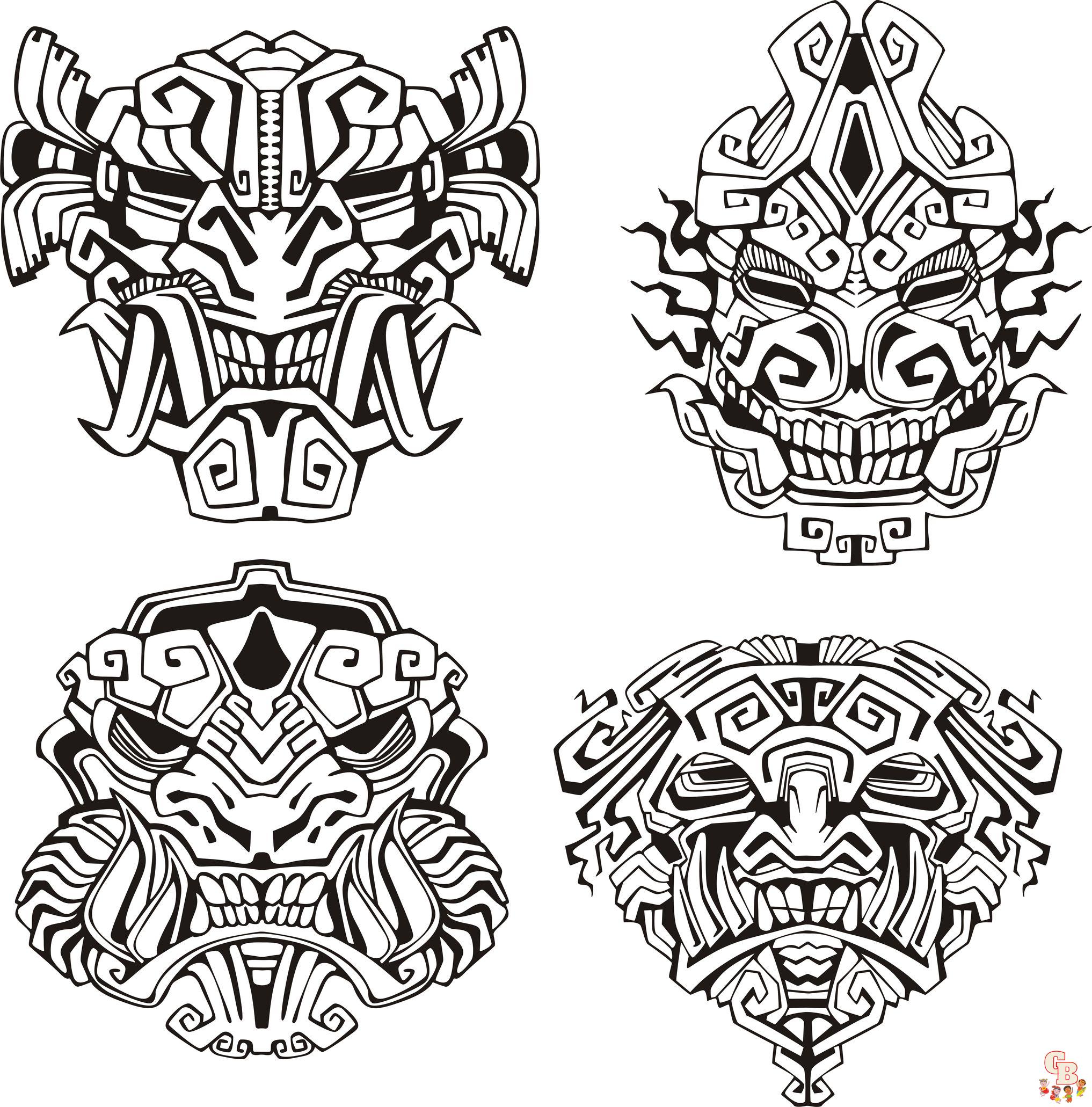 Coloriage Mandala azteque