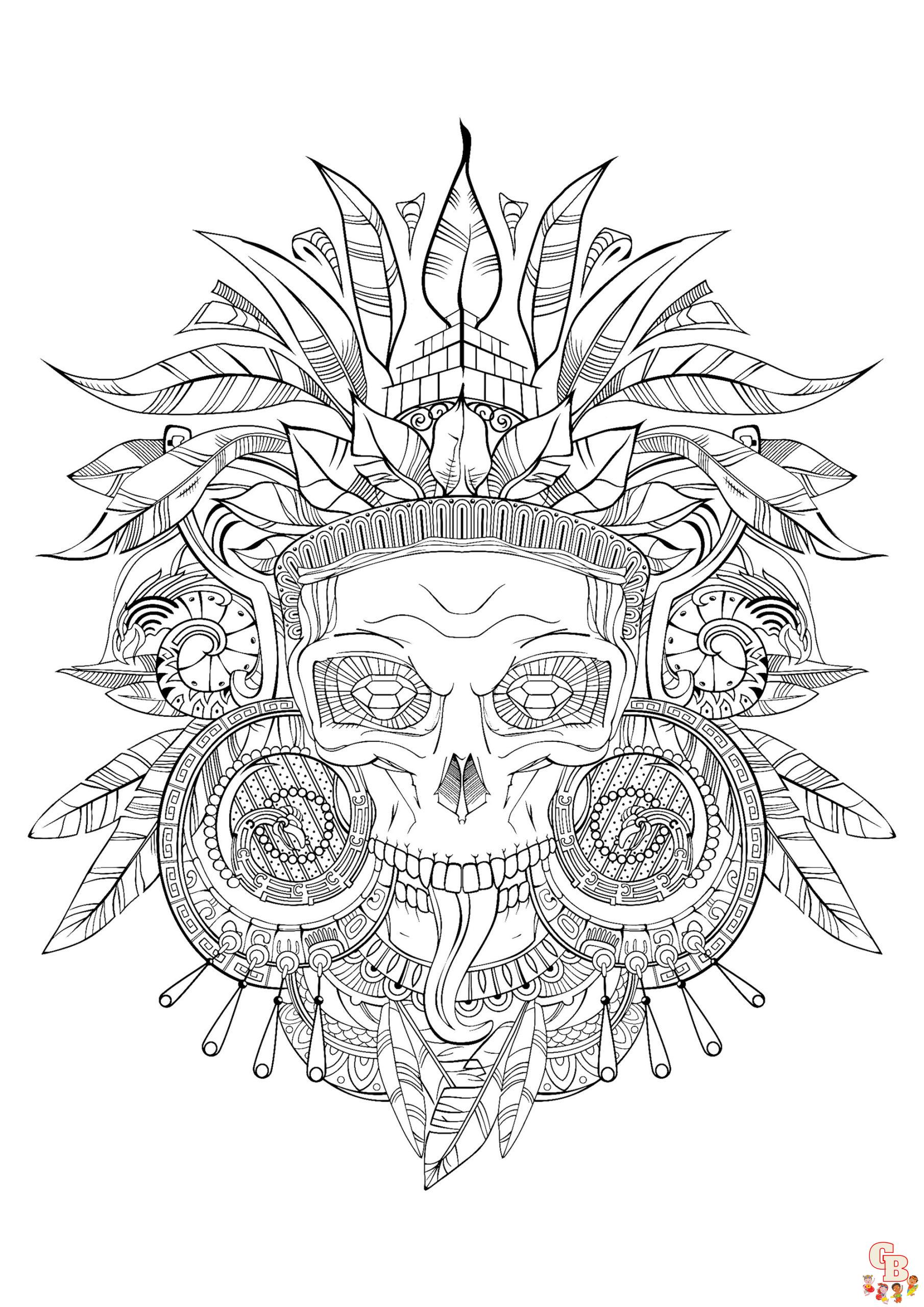 Coloriage Mandala azteque