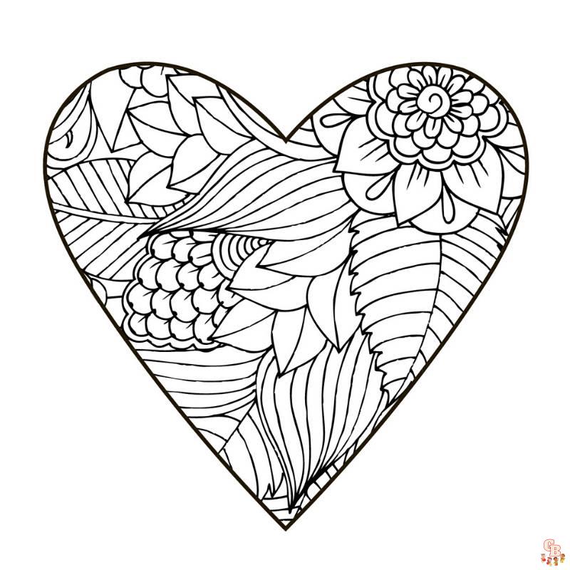 Coloriage Mandala coeur